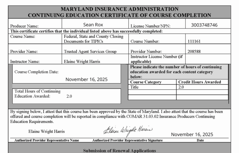 Federal, State and County Closing Documents for Tipics